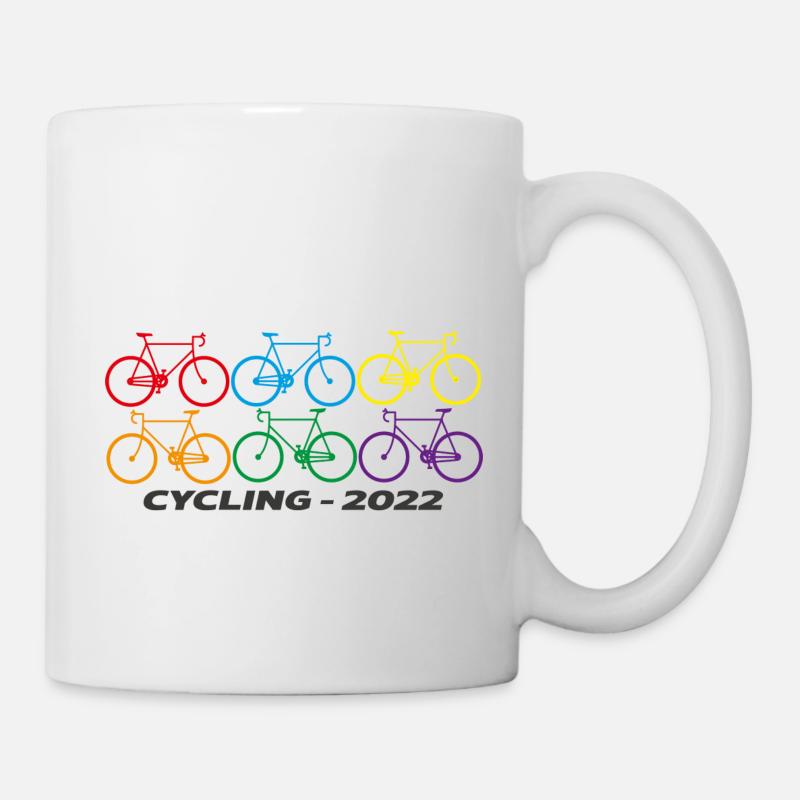 Cycling-2022 T-shirt - Mug blanc - blanc