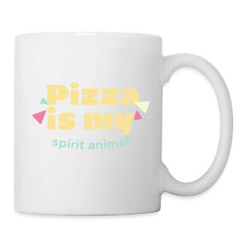 Pizza is my spirit animal funny saying Pizza fan - Mug - white - Right