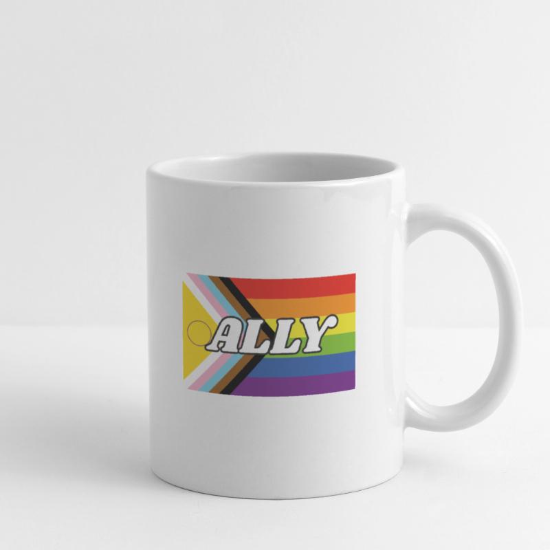 Drapeau de progrès Ally Inclusive Pride Mug blanc
