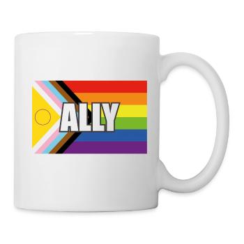Ally Intersex Inclusive Pride Progress Pride Flag - Mug - white - Right
