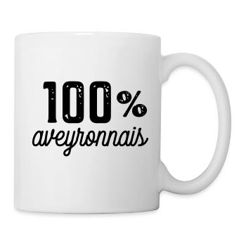 100 % aveyronnais - Mug blanc - blanc - Droite