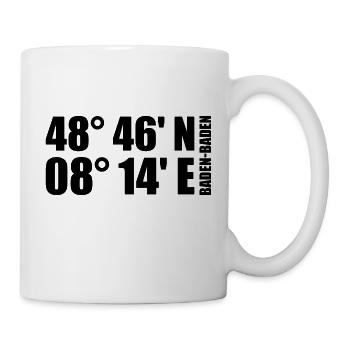 Baden-Baden coordinates - Mug - white - Right