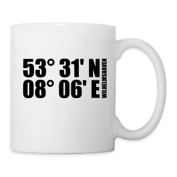 Wilhelmshaven coordinates - Mug - white - Right