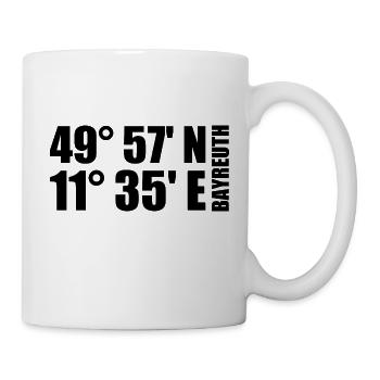 Bayreuth coordinates - Mug - white - Right
