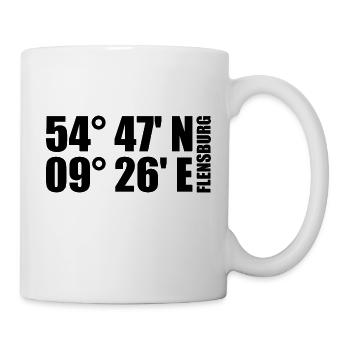 Flensburg coordinates - Mug - white - Right