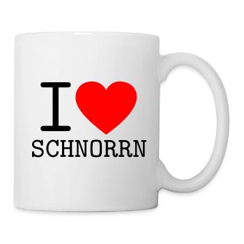 I love Schnorrn Österreich Wien Dialekt - Tasse - Weiß - Rechts