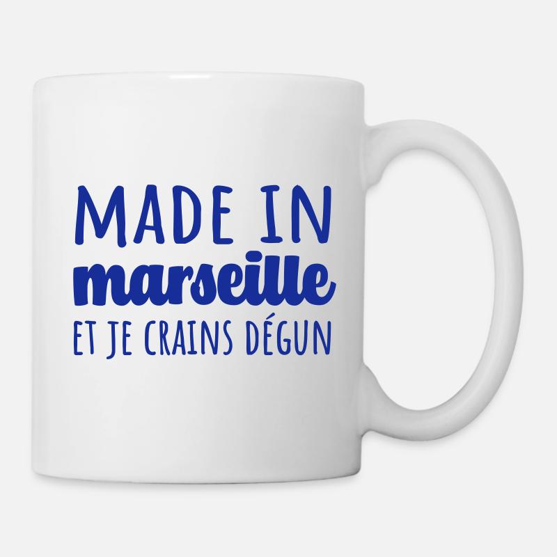 teeshirt marseille humour expression dégun - Mug blanc - blanc