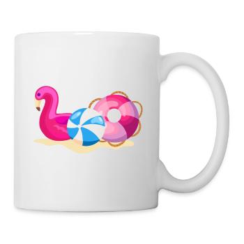 Badegadges in Pink - Tasse - Weiß - Rechts