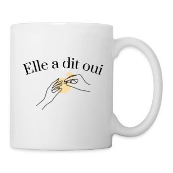Elle a dit oui, elle m'aime, en couple, ma fiancé - Mug blanc - blanc - Droite