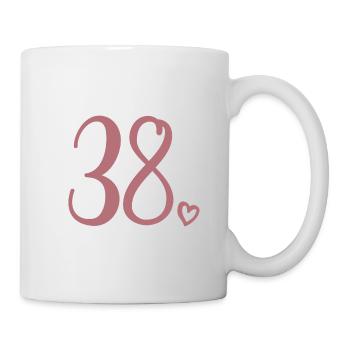 Süße Nummer 38, 38 Jahre alt, Geschenk zum 38. Geburtstag - Tasse - Weiß - Rechts