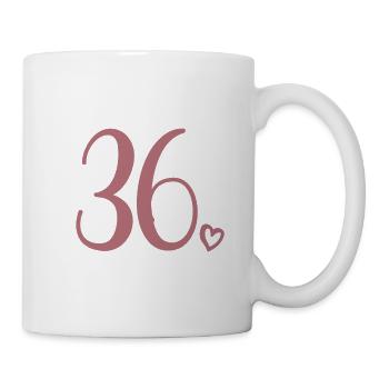 Süße Nummer 36, 36 Jahre alt, Geschenk zum 36. Geburtstag - Tasse - Weiß - Rechts