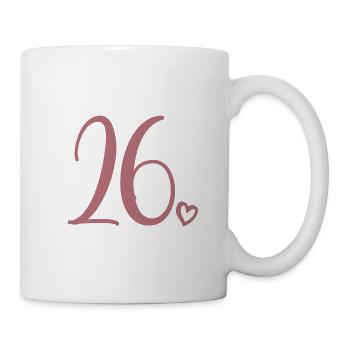 Süße Nummer 26, 26 Jahre alt, Geschenk zum 26. Geburtstag - Tasse - Weiß - Rechts