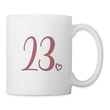 Süße Nummer 23, 23 Jahre alt, Geschenk zum 23. Geburtstag - Tasse - Weiß - Rechts