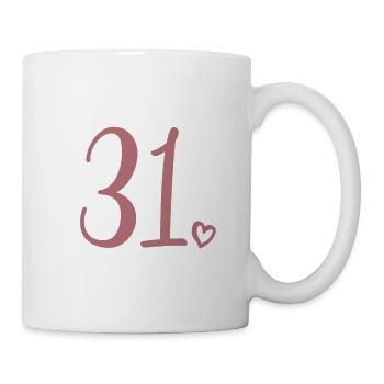 Cute Number 31, 31 Years Old, 31st Birthday Gift - Mug - white - Right