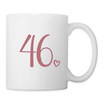 Süße Nummer 46, 46 Jahre alt, Geschenk zum 46. Geburtstag - Tasse - Weiß - Rechts