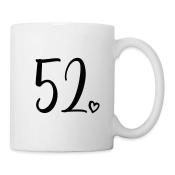 Cute Number 52, 52 Years Old, 52nd Birthday Gift - Mug - white - Right