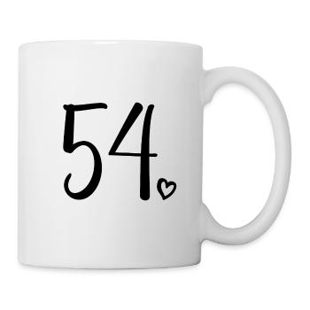Cute Number 54, 54 Years Old, 54th Birthday Gift - Mug - white - Right