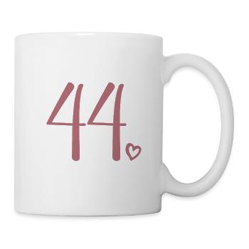 Süße Nummer 44, 44 Jahre alt, Geschenk zum 44. Geburtstag - Tasse - Weiß - Rechts