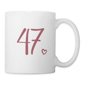 Cute Number 47, 47 Years Old, 47th Birthday Gift - Mug - white - Right
