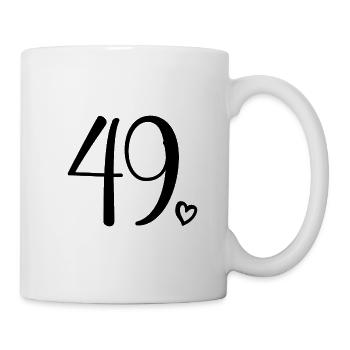 Cute Number 49, 49 Years Old, 49th Birthday Gift - Mug - white - Right