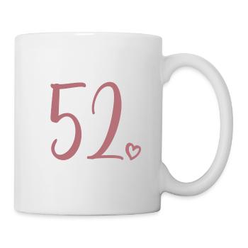 Cute Number 52, 52 Years Old, 52nd Birthday Gift - Mug - white - Right