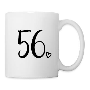 Cute Number 56, 56 Years Old, 56th Birthday Gift - Mug - white - Right