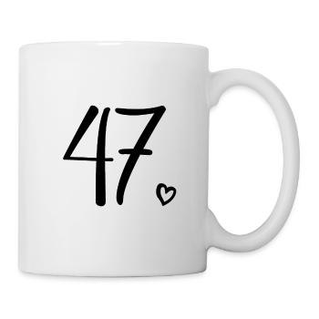 Cute Number 47, 47 Years Old, 47th Birthday Gift - Mug - white - Right