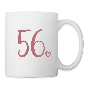 Cute Number 56, 56 Years Old, 56th Birthday Gift - Mug - white - Right