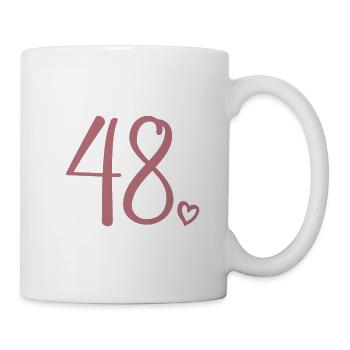 Süße Nummer 48, 48 Jahre alt, Geschenk zum 48. Geburtstag - Tasse - Weiß - Rechts