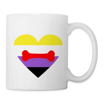 Nonbinary Puppy Play LGBTQ Pride - Tasse - Weiß - Rechts