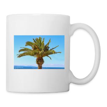 Palme in Ajaccio / Korsika. - Tasse - Weiß - Rechts