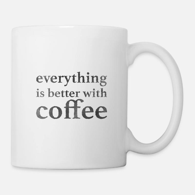 tout va mieux avec le café - Mug blanc - blanc