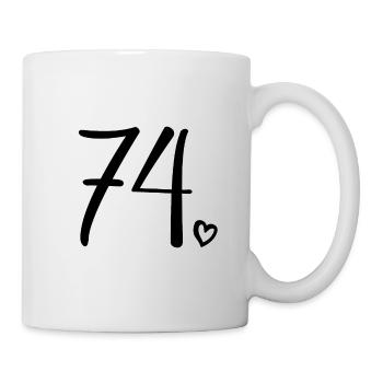 Cute Number 74, 74 Years Old, 74th Birthday Gift - Mug - white - Right