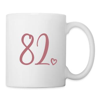 Süße Nummer 82, 82 Jahre alt, Geschenk zum 82. Geburtstag - Tasse - Weiß - Rechts