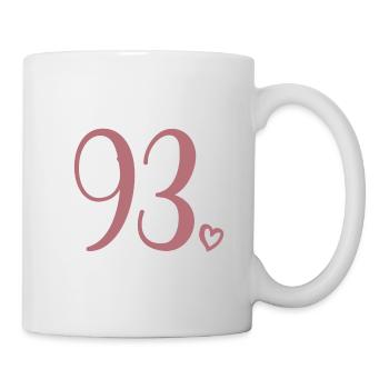 Cute Number 93, 93 Years Old, 93rd Birthday Gift - Mug - white - Right