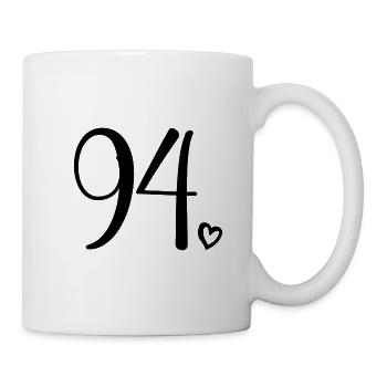Cute Number 94, 94 Years Old, 94th Birthday Gift - Mug - white - Right