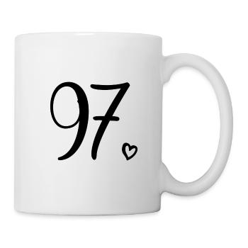 Süße Nummer 97, 97 Jahre alt, Geschenk zum 97. Geburtstag - Tasse - Weiß - Rechts