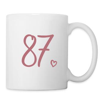 Mignon numéro 87, 87 ans, cadeau de 87e anniversaire - Mug blanc - blanc - Droite