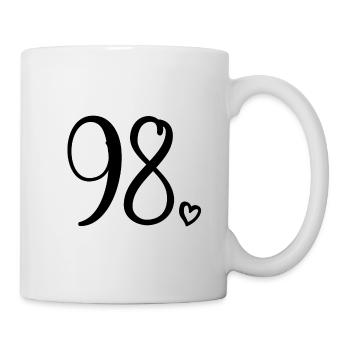 Cute Number 98, 98 Years Old, 98th Birthday Gift - Mug - white - Right