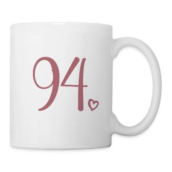 Cute Number 94, 94 Years Old, 94th Birthday Gift - Mug - white - Right