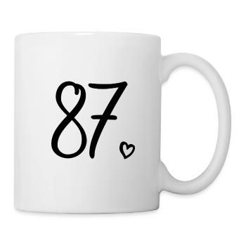 Mignon numéro 87, 87 ans, cadeau de 87e anniversaire - Mug blanc - blanc - Droite