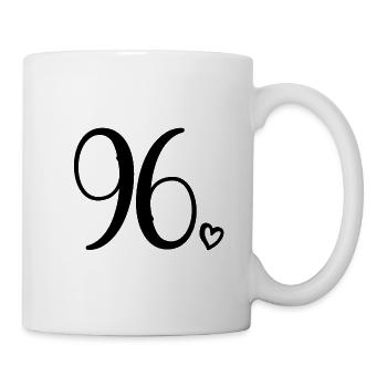 Süße Nummer 96, 96 Jahre alt, Geschenk zum 96. Geburtstag - Tasse - Weiß - Rechts