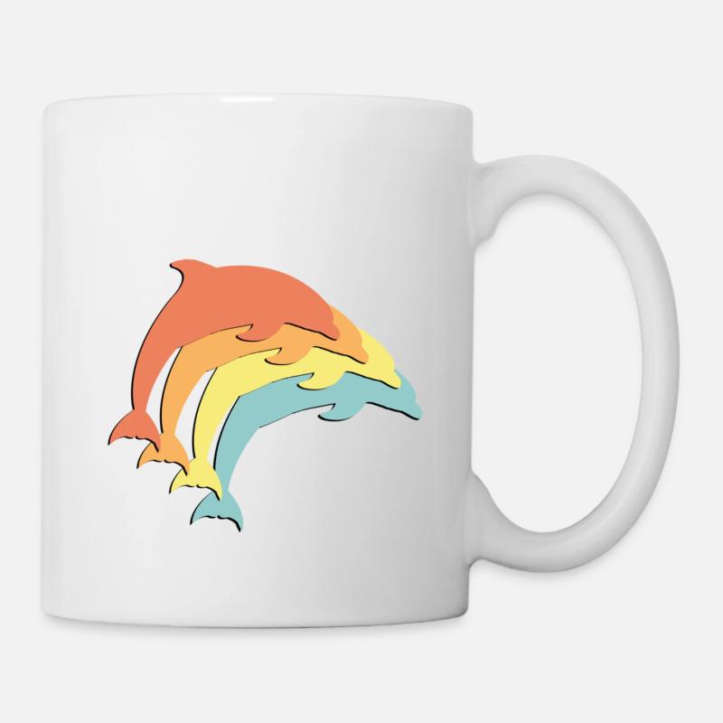 Delfin - Tasse - Weiß