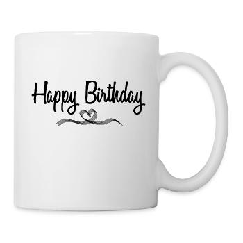 Happy Birthday - Tasse - Weiß - Rechts