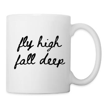 flieg hoch falle tief - Tasse - Weiß - Rechts
