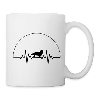 Heartbeat Cavalier King Charles Épagneul - Mug blanc - blanc - Droite