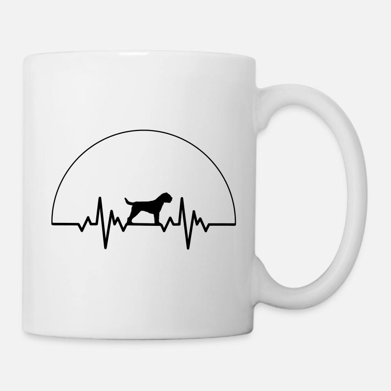 Heartbeat Border Terrier - Mug - white