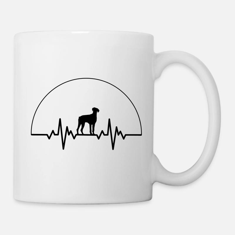 Heartbeat Doberman - Mug - white