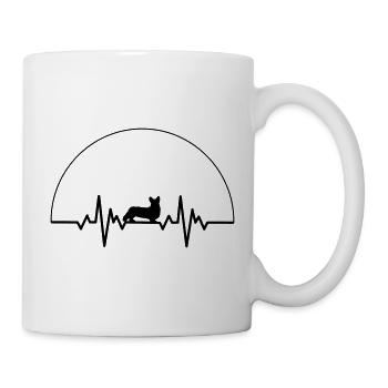Heartbeat Welsh Corgie Pembroke - Mug - white - Right