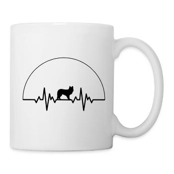 Herzschlag Sheltie - Tasse - Weiß - Rechts